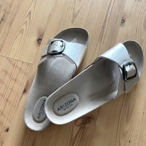 Arizona sandals , silver color, size 9, NWOT